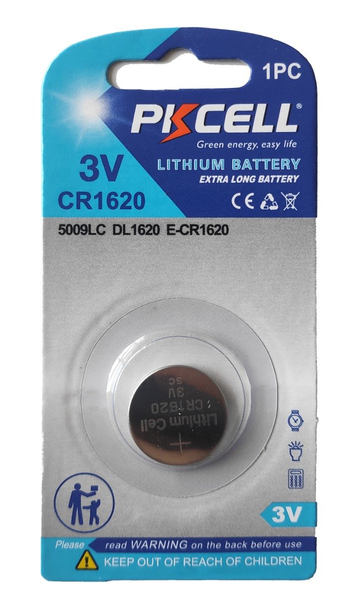 1620_1 Pkcell Κουμπί Λιθίου CR1620-1B (1τμχ) (01.005.0116) - Image 1