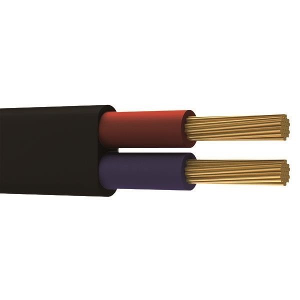 378ddfdc42a14a839ef6efa1c5559da8 ΚΑΛΩΔΙΟ ΕΥΚΑΜΠΤΟ ΟΒΑΛ H03VVH2-F 2X0,75mm² ΜΑΥΡΟ (100m/roll) (150-19001) - Image 1