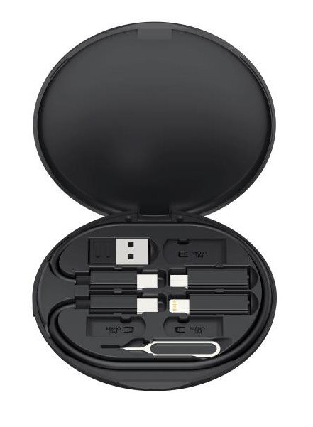 lcx0312 XO CX031 Adapter Family Box + Μαγνητικός ασύρματος φορτιστής 15W Μαύρο (16.006.0309) - Image 1