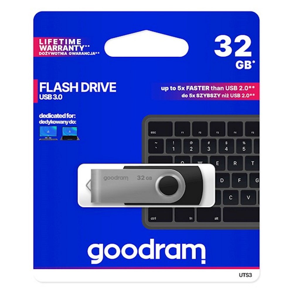 240874_oryg Goodram pendrive 32GB USB 3.0 Twister black (AKKPNGDRL032G108) - Image 1