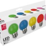 Avide LED Διακοσμητική Λάμπα G45 1W E27 (5τμχ) (Πράσινο/Μπλέ/Κίτρινο/Κόκκινο/Ρόζ) (15.001.0170)