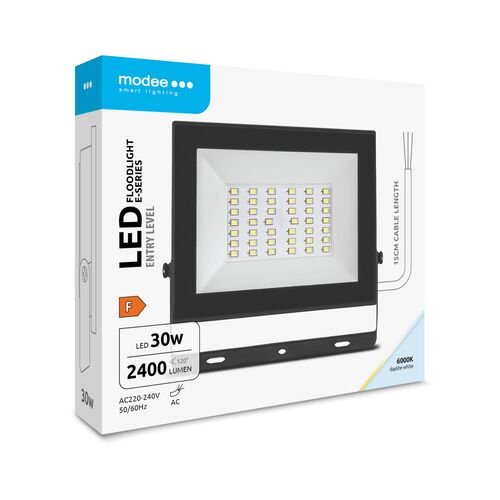 media-1757062443564 Modee Lighting LED Προβολέας E-series Slim 30W 120° 6000K 2400 lm ERP (40.001.0051) - Image 1