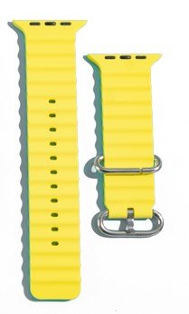 01_1__1_2 XO BT02B Λουράκι Ρολογιού Σιλικόνης Universal Κίτρινο 42/44/45/49mm (16.001.0213) - Image 1