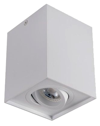 15.001.1982_abdlss-92125-w_avide-gu10-lampatest-negyzetes-feher-dontheto_1_ Avide Φωτιστικό Οροφής GU10 Spot Light Τετράγωνο Λευκό Περιστρεφόμενο (15.001.1982) - Image 1