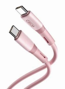 300591_oryg_1 XO NB-Q226B Καλώδιο Φόρτισης - Data 60W Type-C σε Type-C 1m Ροζ (16.005.0250) - Image 1