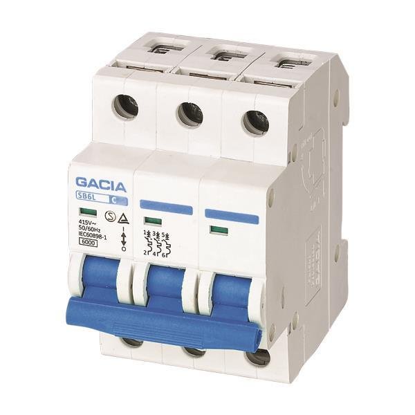 4b711119150b4b7aa1956a76680aa812 ΑΥΤΟΜΑΤΑΚΙ ΤΡΙΠΟΛΙΚΟ 25A 3P 6ΚΑ GACIA (500-43024) - Image 1