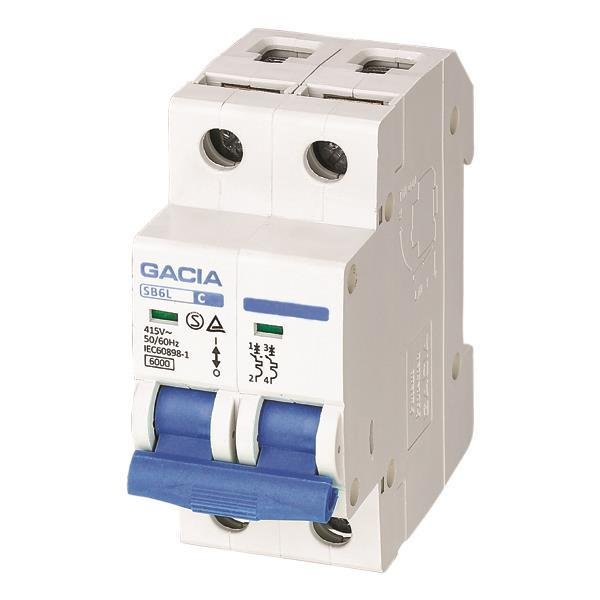 68f90012dd3f43bba29200450b5bc9bc ΑΥΤΟΜΑΤΑΚΙ ΔΙΠΟΛΙΚΟ 6A 2P 6ΚΑ GACIA (500-43010) - Image 1