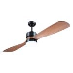 ΑΝΕΜΙΣΤΗΡΑΣ ΟΡΟΦΗΣ ΜΑΥΡΟΣ ΜΕ 2 ΞΥΛΙΝΕΣ ΦΤΕΡΩΤΕΣ Φ132 LED ΦΩΣ 12W 4000K ΚΑΙ ΚΟΝΤΡΟΛ  35W DC ΜΟΤΕΡ (300-25070)