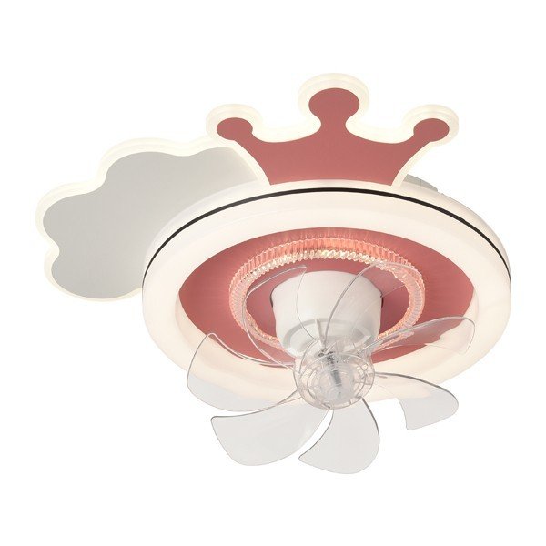 85adefa739e04209aa07a6066a4ea433 ΑΝΕΜΙΣΤΗΡΑΣ ΟΡΟΦΗΣ ΠΑΙΔΙΚΟΣ ΚΟΡΩΝΑ ΡΟΖ 15W ΜΕ LED ΦΩΣ 65W ΚΑΙ ΚΟΝΤΡΟΛ (300-25057) - Image 1