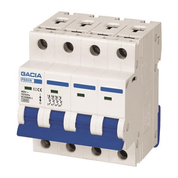 94dd0fe6763341fe91ff87dae646ee19 ΑΥΤΟΜΑΤΑΚΙ ΤΕΤΡΑΠΟΛΙΚΟ 40A 10KA 3P+N GACIA (500-43312) - Image 1