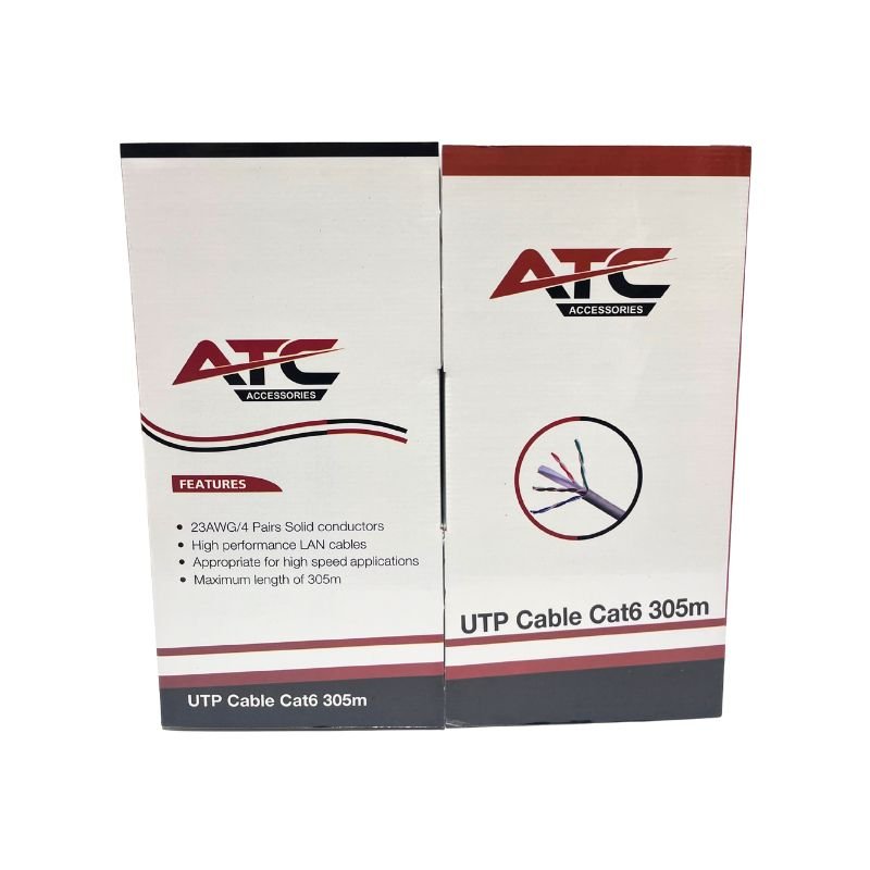 9_2_3 ATC-635 UTP CAT6 Στροφείο Εσωτερικού Χώρου με Χαλκό Γκρι PVC 305m (06.006.0079) - Image 1