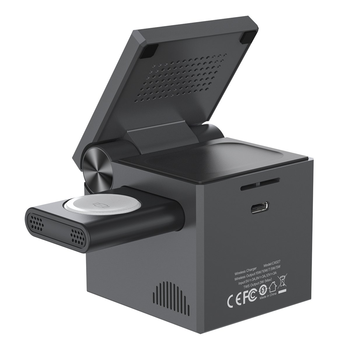 cx027_ XO CX027 Κινητό /Apple Watch/ TWS 3-σε-1 Ασύρματος φορτιστής 15W (16.006.0271) - Image 1