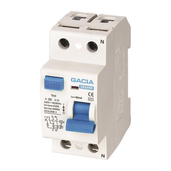 dc5ed197266543b88ff2120b7a25f042 ΡΕΛΕ ΔΙΑΡΡΟΗΣ 2Χ40Α 30mΑ GACIA TYPE A (500-37021) - Image 1