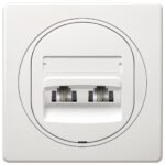EON Double telephone socket 2xRJ12 6/4 Cat 3, white (15.005.0070)