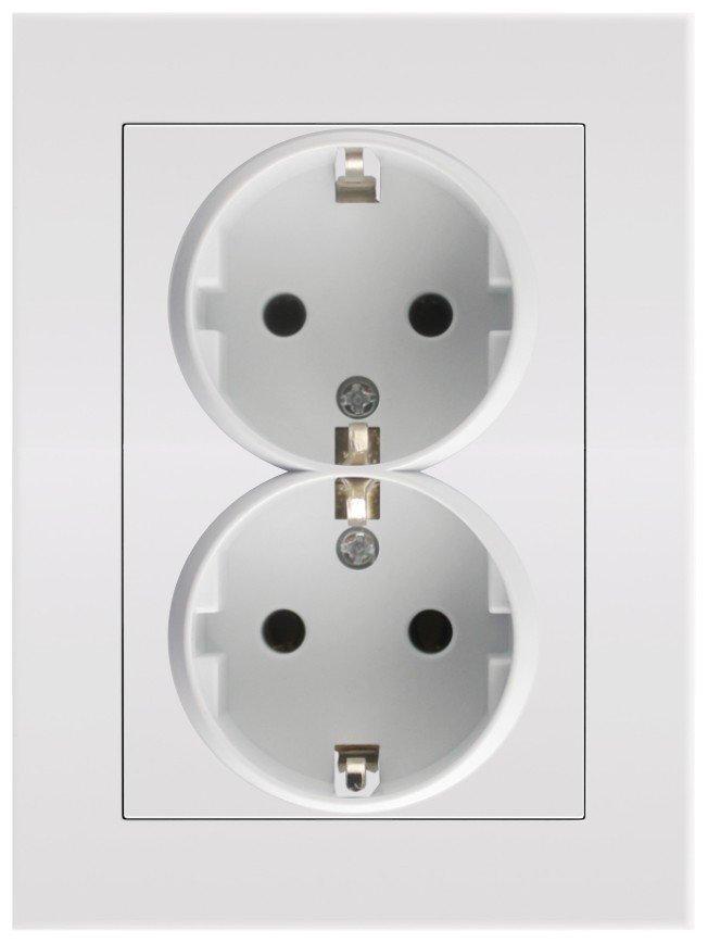 erws2e-arn-w_entac-arnold-sullyesztheto-fali-aljzat-2x-foldelt-feher Entac Arnold Recessed wall socket 2x earthed White (15.005.0250) - Image 1