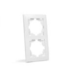 Entac Arnold Πλαίσιο Τοίχου Διακόπτη - Πρίζας 2 Θέσεων Οριζοντίως Λευκό (15.005.0275)