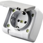 Entac Stephan surface mounted wall socket earthed IP54 (15.005.0117)