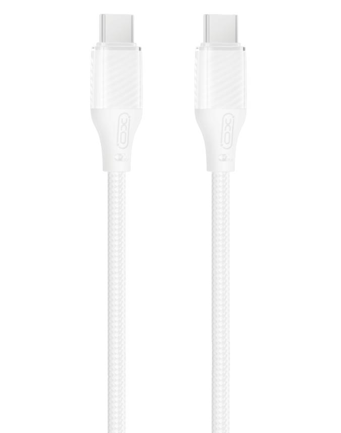 image_20250717084652 XO NB-Q291B Braided Type-c σε Type-c 60W Καλώδιο Δεδομένων Λευκό (16.005.0386) - Image 1