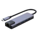 Αντάπτορας 5in1 RJ45 USB3.0x2 PD 4K 60HZ HDTV (06.005.0107)