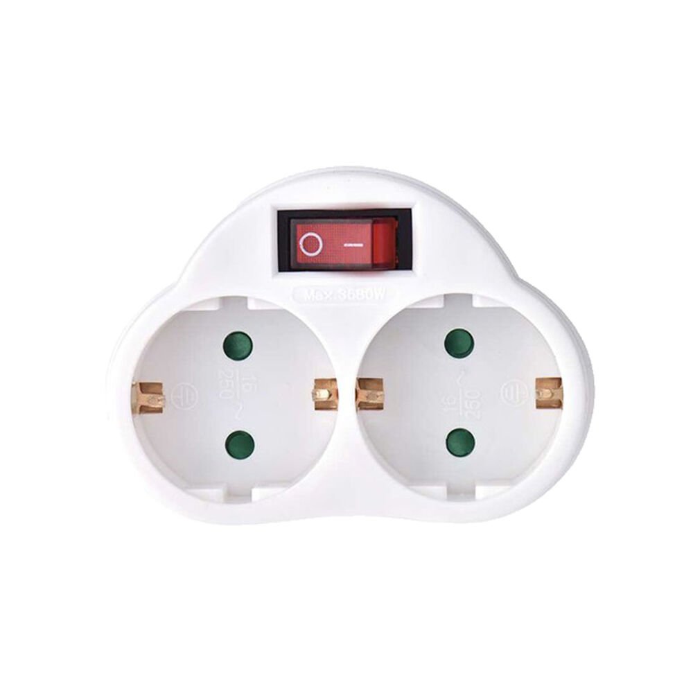 media-1626167811918 Technik Professional Αντάπτορας Πρίζα 2 Θέσεων με Διακόπτη 16A (41.004.0006) - Image 1