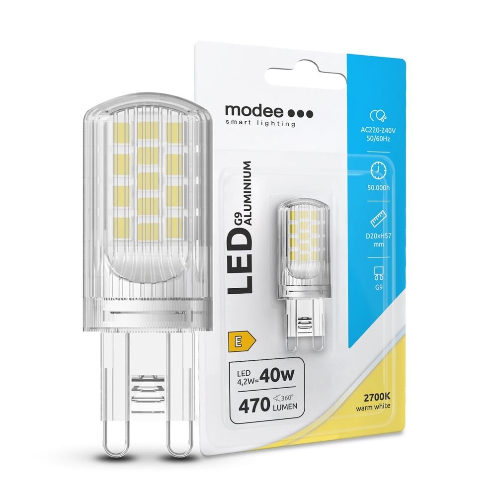 media-1710338897414 Modee Lighting Λάμπα LED Izzo G9 Aluminium 4.2W 2700K 470lm ERP B1 (40.001.0060) - Image 1