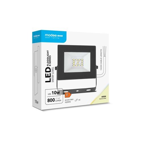 media-1757064506736 Modee Lighting LED Προβολέας E-series Slim 10W 120° 4000K 800lm ERP (40.001.0042) - Image 1