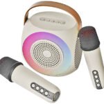 ATC-10 Ασύρματο Ηχείο Καραόκε Μπεζ (2 Μικρόφωνα) (20.001.0002)