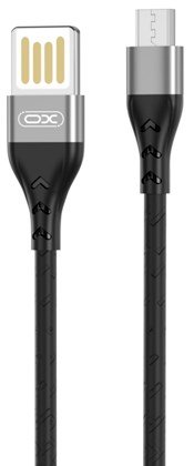 nb_188_micro XO NB188 2.4A Διπλής Φοράς Φόρτιση USB Micro 1m Γκρί (16.005.0132) - Image 1