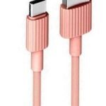 XO NB156 USB Καλώδιο Φόρτισης για Type-C Ροζ (16.005.0107)