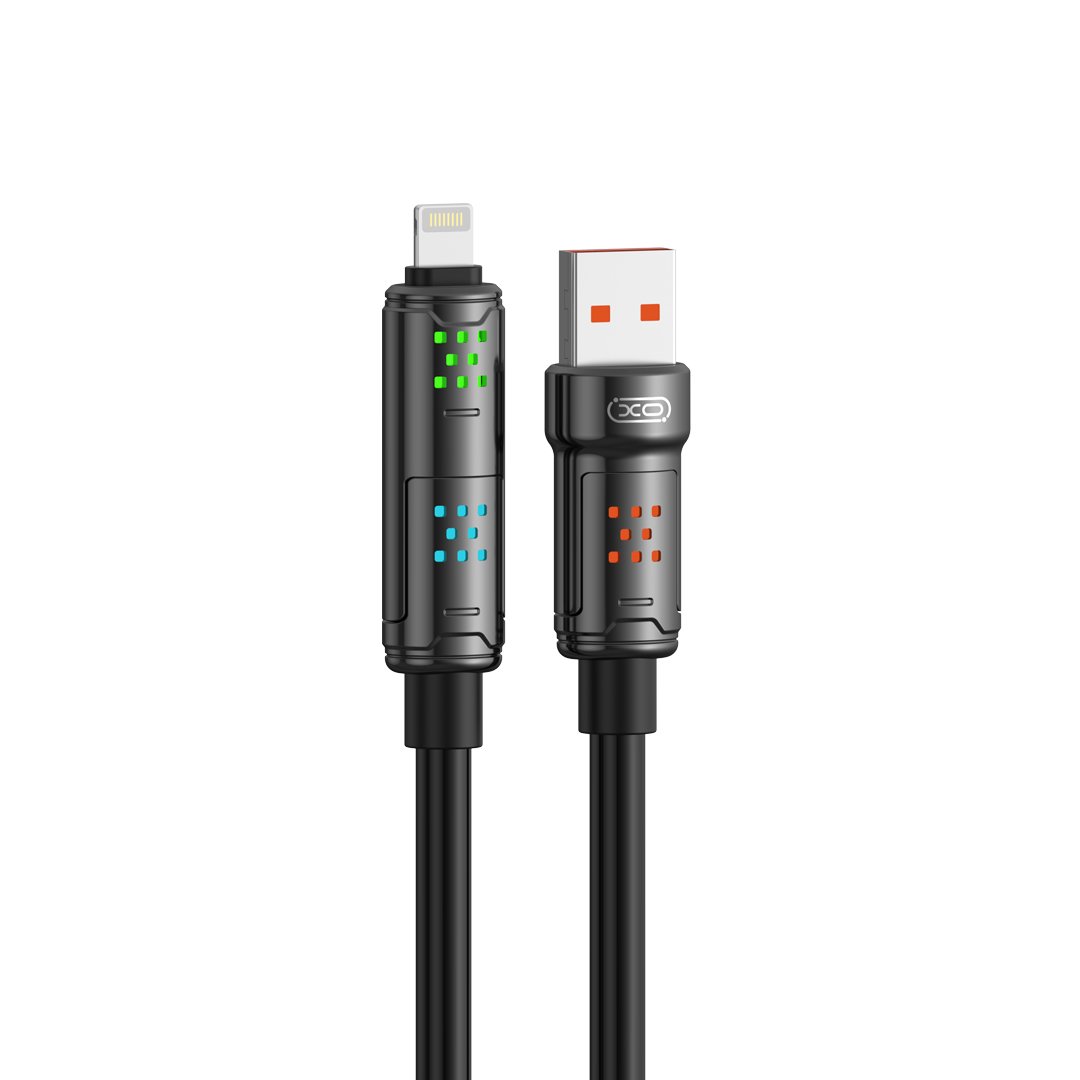 uhfewoi_2_ XO NB295 Καλώδιο Φόρτισης & Μεταφοράς Δεδομένων 4 σε 1 Μαύρο 1.2m (16.005.0409) - Image 1