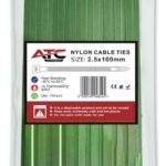 ATC Δεματικά 2.5x100mm Νάιλον Πράσινα 100τμχ Σακουλάκι (20.007.0005)