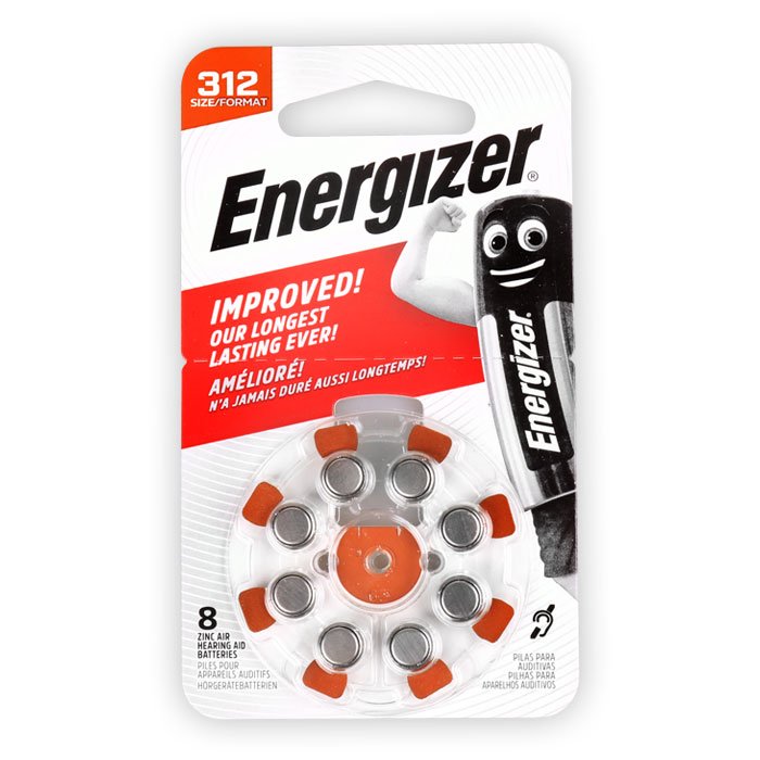 za312_l ENERGIZER Μπαταρίες Βαρηκοΐας Zinc Air PR312/8BP (01.008.0033) - Image 1