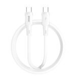 BWOO silicone cable X329CC 65W USB-C 1m white (GSM194971)