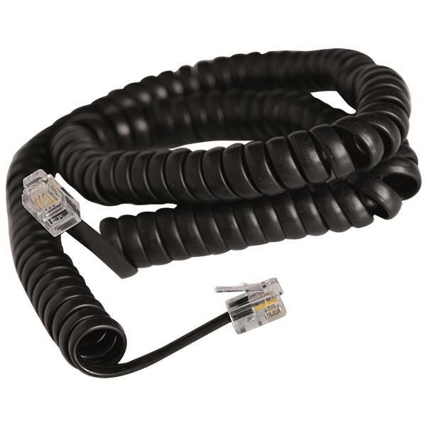 a7a9c01bca2946bf98320e5cde0a13f5 ΣΠΙΡΑΛ ΤΗΛΕΦΩΝΟΥ Α.Τ ΜΑΥΡO 4m 4P4C Rj11 (147-10069) - Image 1