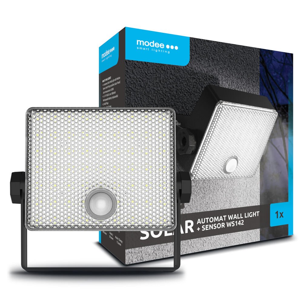 media-1759145288531 Modee Lighting Ηλιακός Προβολέας LED WS142 Αυτόματος με Αισθητήρα 500lm (40.002.0045) - Image 1