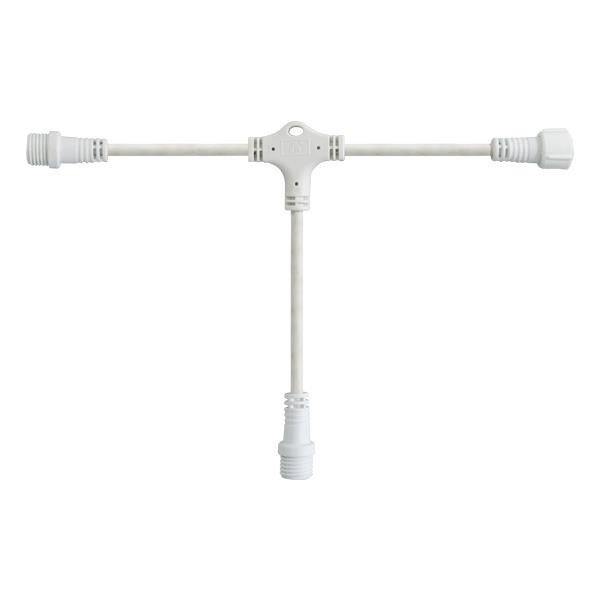 0db6d3c5d8de46228b3b3c3d6b99226b DIY, ΛΕΥΚΟ ΚΑΟΥΤΣΟΥΚ ΚΑΛΩΔΙΟ ΤΥΠΟΥ ΤΑΦ, 3 ΚΟΝΕΚΤΟΡΕΣ, 10cm, IP65 (600-09773) - Image 1