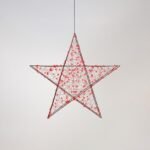 ΑΣΤΕΡΙ ΦΩΤΙΖΟΜΕΝΟ 78cm, 240 LED, 4,5V ΜΕΤΑΣΧΗΜΑΤΙΣΤΗ, TIMER, ΜΑΥΡΟΣ ΜΕΤΑΛΛΙΚΟΣ ΣΚΕΛΕΤΟΣ, ΜΑΥΡΟ ΧΑΛΚΙΝΟ ΚΑΛΩΔΙΟ, ΚΟΚΚΙΝΟ LED, ΠΡΟΕΚΤΑΣΗ ΠΑΡΟΧΗΣ 5m, IP44 (600-22521)