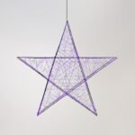 ΑΣΤΕΡΙ ΦΩΤΙΖΟΜΕΝΟ 78cm, 240 LED, 4,5V ΜΕΤΑΣΧΗΜΑΤΙΣΤΗ, TIMER, ΜΑΥΡΟΣ ΜΕΤΑΛΛΙΚΟΣ ΣΚΕΛΕΤΟΣ, ΜΑΥΡΟ ΧΑΛΚΙΝΟ ΚΑΛΩΔΙΟ, ΜΩΒ LED, ΠΡΟΕΚΤΑΣΗ ΠΑΡΟΧΗΣ 5m, IP44 (600-22520)