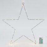 ΑΣΤΕΡΙ ΦΩΤΙΖΟΜΕΝΟ, 60 LED, ΜΠΑΤΑΡΙΑΣ, ΜΕ TIMER, 50cm (600-22421)