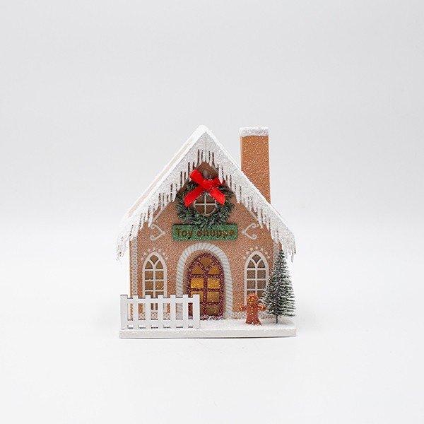 1cb860636cb64573a76e5f59ddb1b43c ΧΑΡΤΙΝΟ ΣΠΙΤΑΚΙ, TOY SHOP, ΦΩΤΙΖΟΜΕΝΟ, 13x11x15.5cm (600-47749) - Image 1