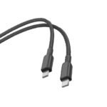 XO NB-Q250B Καλώδιο Ταχεία Φόρτισης PD 60W Type-C σε Type-C PVC Μαύρο1m (16.005.0298)
