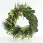 ΣΤΕΦΑΝΙ ΜΕ ΠΕΥΚΟΒΕΛΟΝΑ ΚΑΙ ΓΚΙ, 64cm (600-30218)
