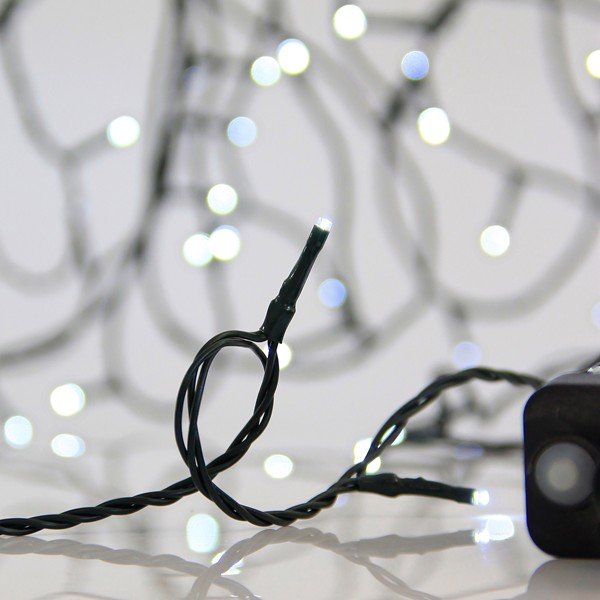 296d7c8bd7d64588bc121293e4bd707d ΣΕΙΡΑ, 300 LED 3mm, 31V ΜΕΤΑΣΧΗΜΑΤΙΣΤΗ, 8 ΠΡΟΓΡΑΜΜΑΤΑ & ΜΝΗΜΗ, ΠΡΑΣΙΝΟ PVC ΚΑΛΩΔΙΟ, ΛΕΥΚΟ LED ΑΝΑ 5cm, ΠΡΟΕΚΤΑΣΗ ΠΑΡΟΧΗΣ 3m, ΙΡ44 (600-13340) - Image 1