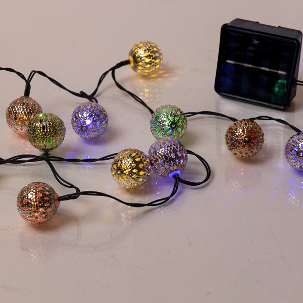 2ec4869168054cb6b70434b30344247f ΣΕΙΡΑ, 40 LED 5mm, ΜΠΑΛΕΣ ΒΟΗΟ 3cm, ΗΛΙΑΚΟ ΣΥΛΛΕΚΤΗ ΜΕ ΑΙΣΘΗΤΗΡΑ ΦΩΤΟΣ, 8 ΠΡΟΓΡΑΜΜΑΤΑ, ΠΡΑΣΙΝΟ PVC ΚΑΛΩΔΙΟ, ΧΡΩΜΑΤΙΣΤΟ LED ΑΝΑ 10cm, ΠΡΟΕΚΤΑΣΗ ΠΑΡΟΧΗΣ 1m, ΙΡ44 (600-04700) - Image 1