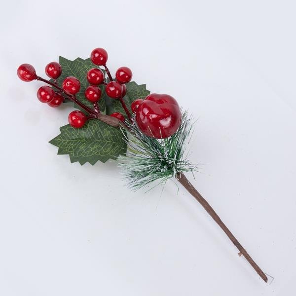 2f2f1f2766ac473ea181f0c14a39bb41 ΠΙΚΑΚΙ ΜΕ ΚΟΚΚΙΝΑ BERRIES KAI ΜΗΛΟ, 26cm (600-46129) - Image 1
