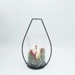 ΜΕΤΑΛΛΙΚΟ ΦΑΝΑΡΙ ΜΑΥΡΟ ΜΕ 3 ΚΕΡΙΑ, 19x30cm (600-47321)
