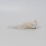 ΠΟΥΛΙ ΛΕΥΚΟ, ΜΕ ΠΟΥΠΟΥΛΑ ΚΑΙ GLITTER, 23x5x6,5cm (600-45651)