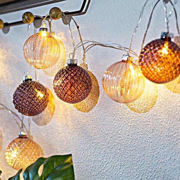 56b17f1d4e9a4129a98aed9de222bf37 ΣΕΙΡΑ, 10 LED 5mm, ΡΟΖ ΓΥΑΛΙΝΕΣ ΜΠΑΛΕΣ Φ6cm, 4.5V ΜΕΤΑΣΧΗΜΑΤΙΣΤΗ, ΔΙΑΦΑΝΟ PVC ΚΑΛΩΔΙΟ, ΘΕΡΜΟ ΛΕΥΚΟ LED ΑΝΑ 15cm, ΠΡΟΕΚΤΑΣΗ ΠΑΡΟΧΗΣ 3m, IP44 (600-11209) - Image 1