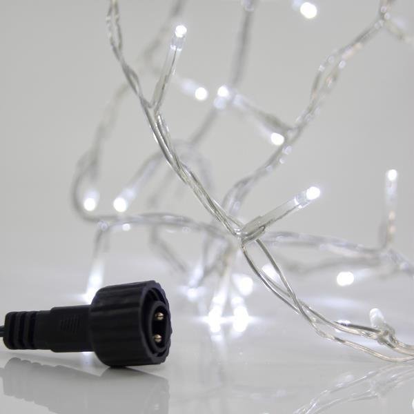 56c17ece02634dda8f435c445ebb553e ΣΕΙΡΑ, 100 LED 3mm, 31V ΜΕΤΑΣΧΗΜΑΤΙΣΤΗ, 4 ΕΠΕΚΤΑΣΕΙΣ ΕΩΣ 3 ΣΕΤ, ΔΙΑΦΑΝΟ PVC ΚΑΛΩΔΙΟ, ΛΕΥΚΟ LED ΑΝΑ 5cm, ΠΡΟΕΚΤΑΣΗ ΠΑΡΟΧΗΣ 3m, ΙP44 (600-15220) - Image 1