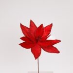 ΛΟΥΛΟΥΔΙ KOKKINO ΜΕ ΦΥΛΛΑ GLITTER, 34x48cm (600-47518)